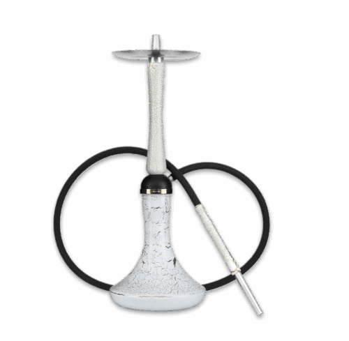 Maverick Hookah - Cracle White & Gold