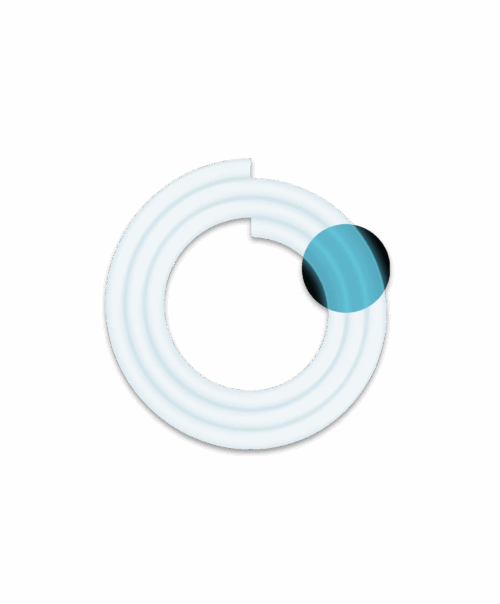 Moze Silikonschlauch Soft Touch - Glow Blue