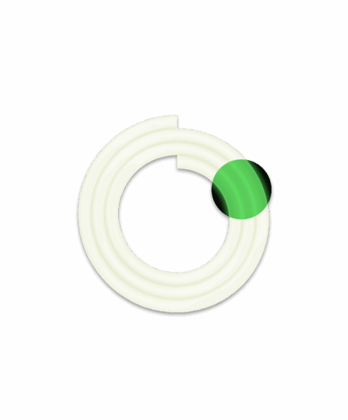 Moze Silikonschlauch Soft Touch - Glow Green