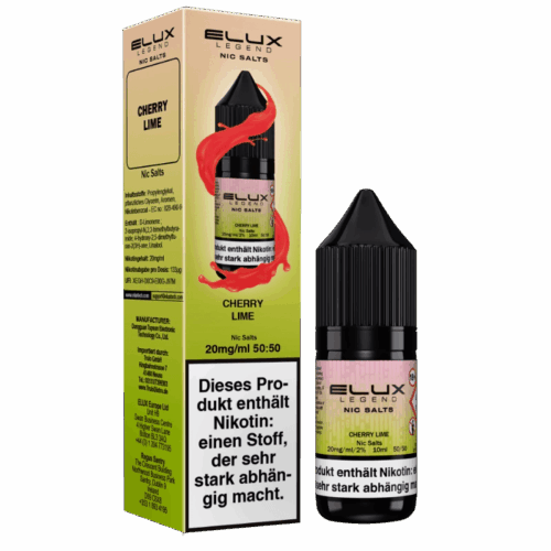 Elux Liquid 10ml Nikotinsaltz 10mg - Cherry Lime – Bild 2