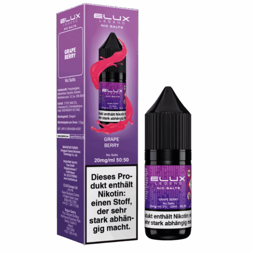 Elux Liquid 10ml Nikotinsaltz 20mg - Grape Berry – Bild 2