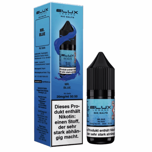 Elux Liquid 10ml Nikotinsaltz 20mg - Mr. Blue – Bild 2