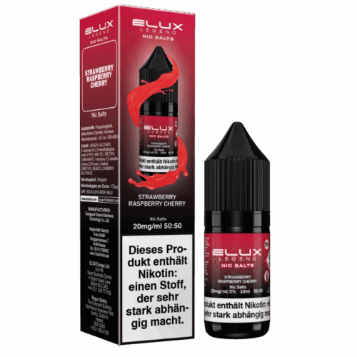 Elux Liquid 10ml Nikotinsaltz 10mg - Strawberry Raspberry Cherry – Bild 2