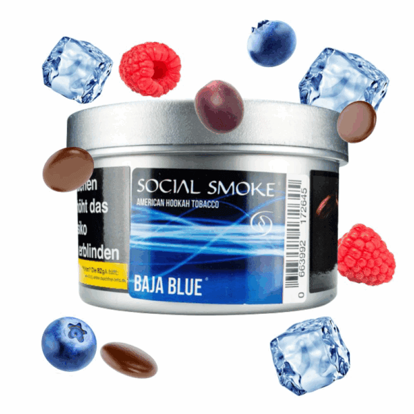 Social Smoke Shisha Tabak 200g - Baja Blue