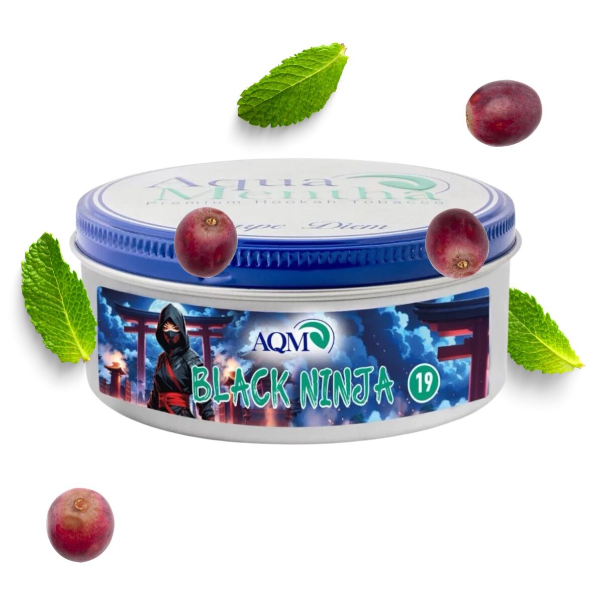 Aqua Mentha Shisha Tabak 200g - BLACK NINJA – Bild 1