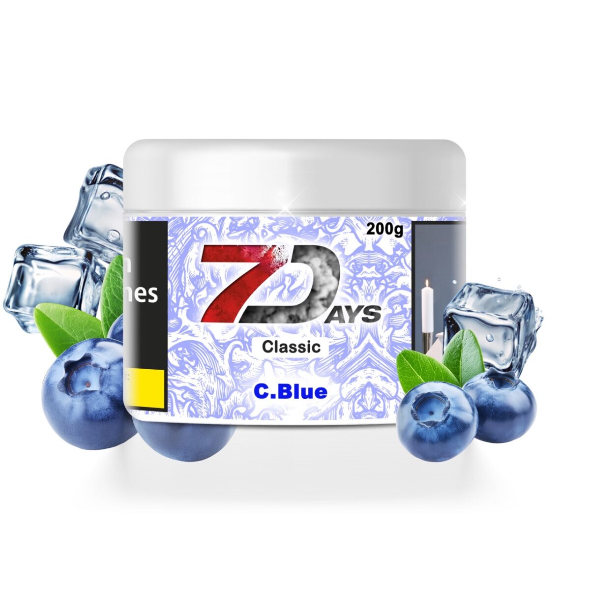 7Days Shisha Tabak 200g - C.Blue – Bild 1