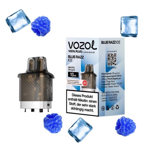 Vozol Vista Plug 10ml Pod - Blue Razz Ice