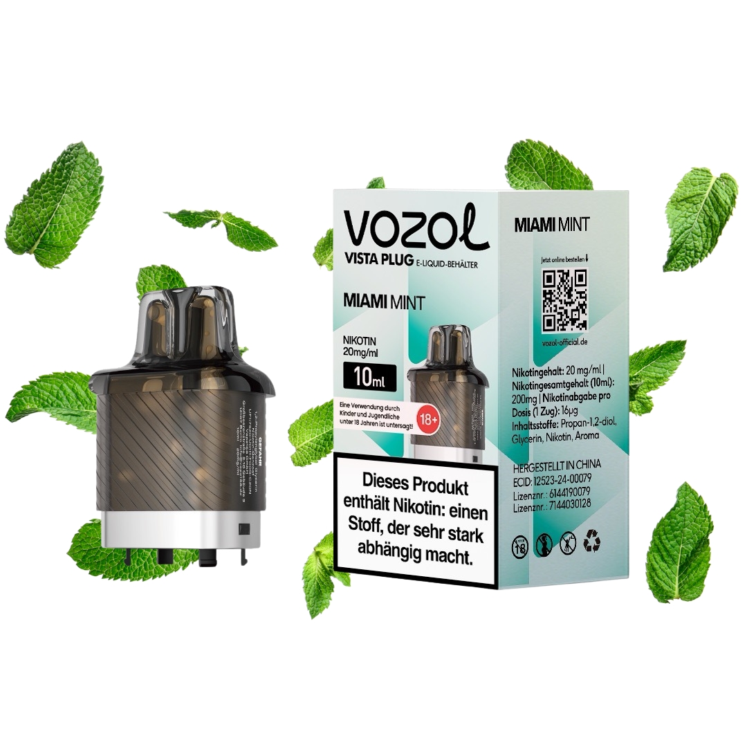Vozol Pod 10ml - Miami Mint Vozol Vista Plug 10ml Pod - Miami Mint – Bild 1