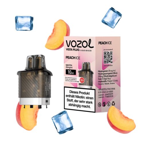 Vozol Vista Plug 10ml Pod - Peach Ice