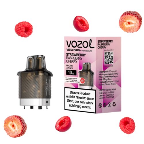 Vozol Vista Plug 10ml Pod - Strawberry Raspberry Cherry